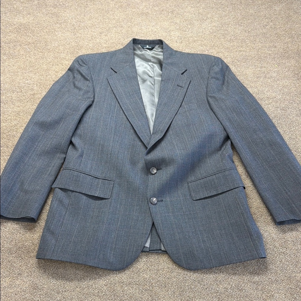 VTG Polo University Club Ralph Lauren Blazer Gray Mens 44r - 46R Wool Jacket USA